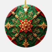 Decorative Red Green Holiday Ornament セラミックオーナメント (裏面)
