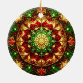 Decorative Red Green Holiday Ornament セラミックオーナメント (裏面)