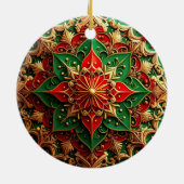 Decorative Red Green Holiday Ornament セラミックオーナメント (裏面)