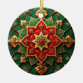 Decorative Red Green Holiday Ornament セラミックオーナメント