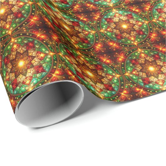Decorative Red Green Holiday Wrapping Paper ラッピングペーパー (ロールコーナー)