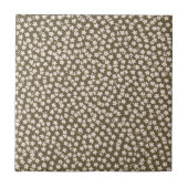 Decorative Retro Japanese Floral Pattern タイル (正面)