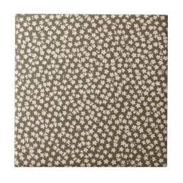 Decorative Retro Japanese Floral Pattern タイル