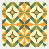 Decorative retro seamless pattern スクエアシール (正面)