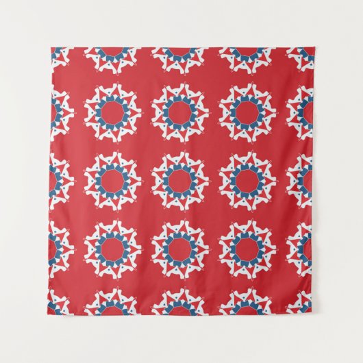Decorative seamless pattern. Abstract texture desi タペストリー (正面(横))