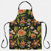 decorative seamless pattern. Flowers leaves curls  エプロン (正面)