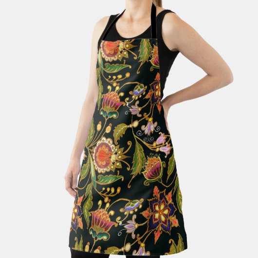decorative seamless pattern. Flowers leaves curls  エプロン (インサイチュ)