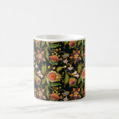 decorative seamless pattern. Flowers leaves curls コーヒーマグカップ (中央)