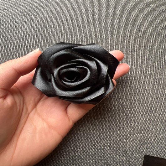 Decorative Single Face Black サテンリボン