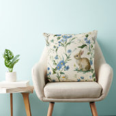 Decorative Spring Rabbit Duck Flowers Throw Pillow クッション (椅子)