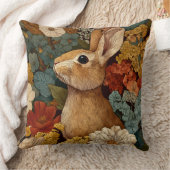 Decorative Spring Rabbit Duck Flowers Throw Pillow クッション (ブランケット)