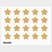 Decorative Stars on Gold Background 星シール (シート)
