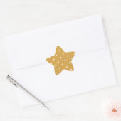 Decorative Stars on Gold Background 星シール (封筒)