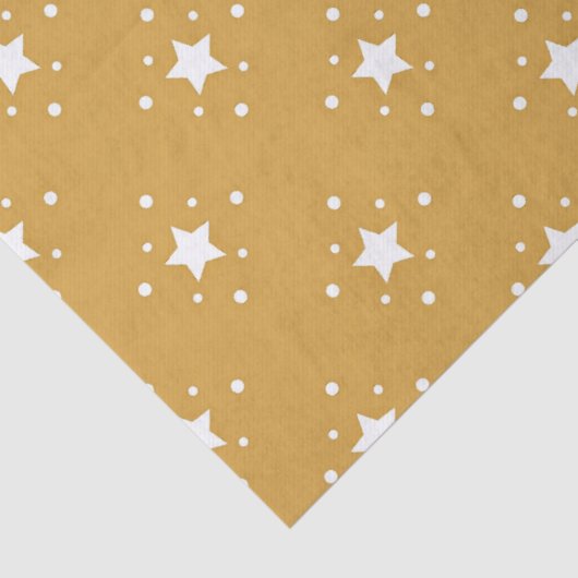 Decorative Stars on Gold Background 薄葉紙 (詳細)