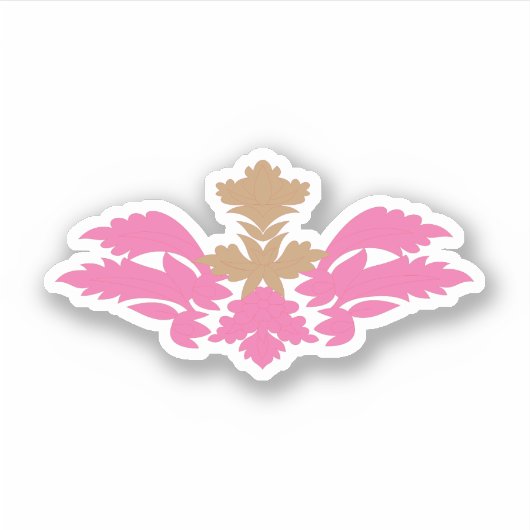 Decorative Style, Hot Pink, Antique Brass シール (正面)