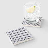 decorative symmetrical geometric pattern coaster  ストーンコースター (横)