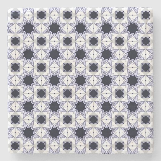 decorative symmetrical geometric pattern coaster ストーンコースター (正面)