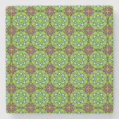 decorative symmetrical geometric pattern coaster  ストーンコースター (正面)
