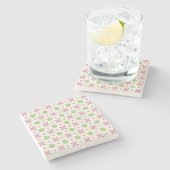decorative symmetrical geometric pattern coaster  ストーンコースター (横)