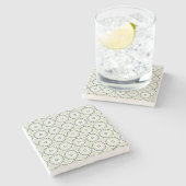 decorative symmetrical geometric pattern coaster  ストーンコースター (横)
