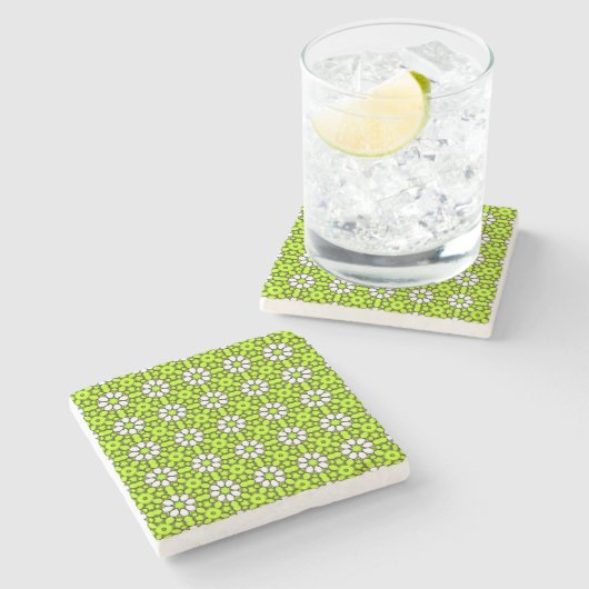 decorative symmetrical geometric pattern coaster  ストーンコースター (横)