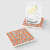 decorative symmetrical geometric pattern coaster  ストーンコースター (横)