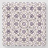 decorative symmetrical geometric pattern coaster  ストーンコースター (正面)