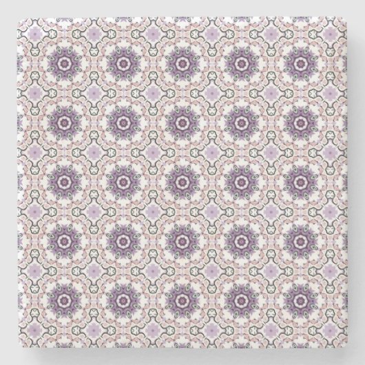 decorative symmetrical geometric pattern coaster  ストーンコースター (正面)