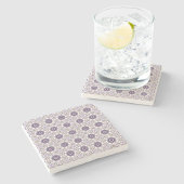 decorative symmetrical geometric pattern coaster  ストーンコースター
