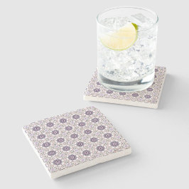 decorative symmetrical geometric pattern coaster  ストーンコースター
