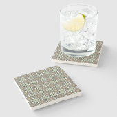 decorative symmetrical geometric pattern coaster  ストーンコースター