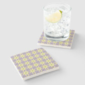 decorative symmetrical geometric pattern coaster  ストーンコースター