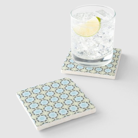 decorative symmetrical geometric pattern coaster  ストーンコースター
