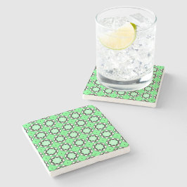 decorative symmetrical geometric pattern coaster  ストーンコースター