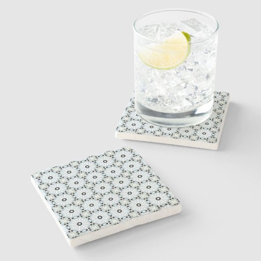 decorative symmetrical geometric pattern coaster  ストーンコースター