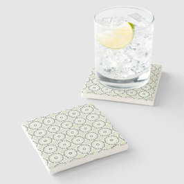 decorative symmetrical geometric pattern coaster  ストーンコースター