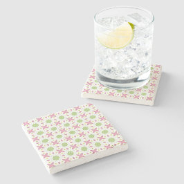 decorative symmetrical geometric pattern coaster  ストーンコースター
