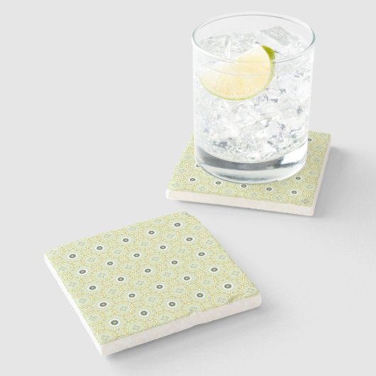 decorative symmetrical geometric pattern coaster  ストーンコースター