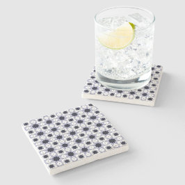 decorative symmetrical geometric pattern coaster  ストーンコースター