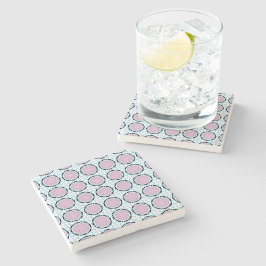 decorative symmetrical geometric pattern coaster  ストーンコースター