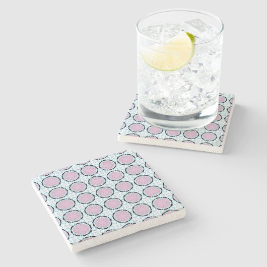 decorative symmetrical geometric pattern coaster  ストーンコースター