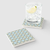 decorative symmetrical geometric pattern coaster  ストーンコースター (横)