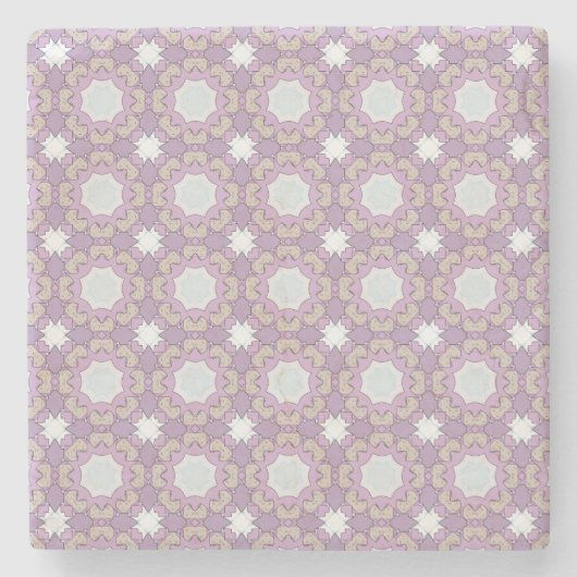 decorative symmetrical geometric pattern coaster  ストーンコースター (正面)