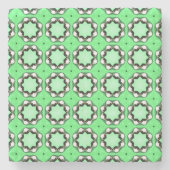 decorative symmetrical geometric pattern coaster  ストーンコースター (正面)