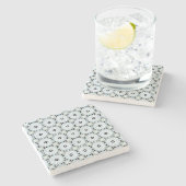 decorative symmetrical geometric pattern coaster  ストーンコースター (横)