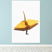 decorative wall art lucky origami crane キャンバスプリント (インサイチュ (ウッドフロア))