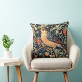Decorative William Morris Bird Throw Pillow クッション (椅子)