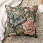 Decorative William Morris Butterfly Throw Pillow クッション (ブランケット)