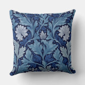 Decorative William Morris Floral Leaf Throw Pillow クッション (裏面)