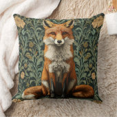 Decorative William Morris Fox Throw Pillow クッション (ブランケット)